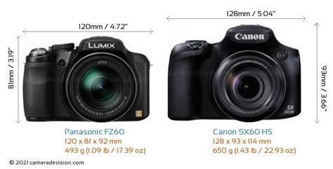 Panasonic Lumix DMC-FZ60 vs Canon PowerShot SX150 IS Karşılaştırma